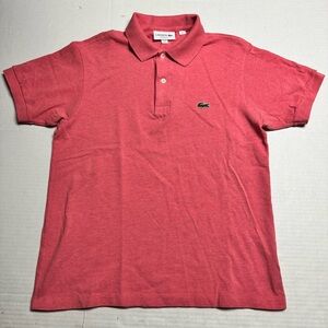 Lacoste Classic Fit Polo Shirt In Coral (Pinkish Red) Men's Size: Small
